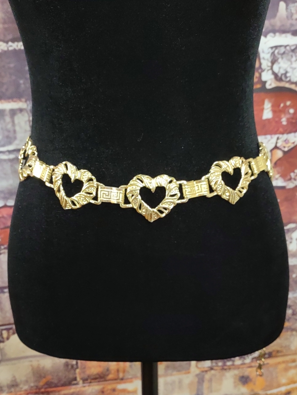 Vintage Gold Heart-Link Waist Chain Belt